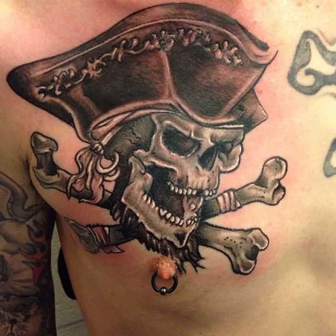 Pirate Crossbone Tattoos Design