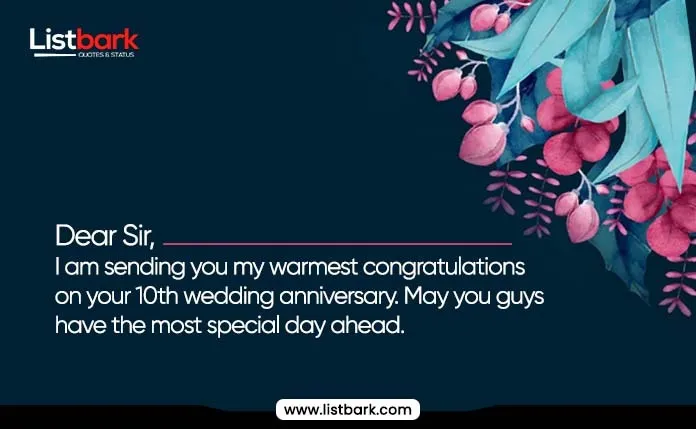 Anniversary Wishes For Boss