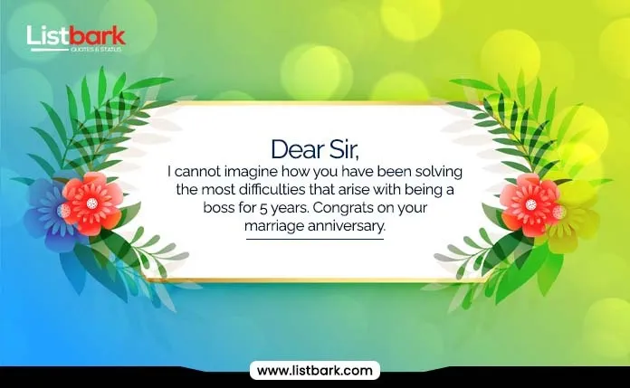 anniversary wishes for boss and his wife