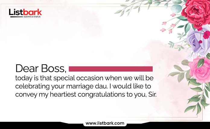 best wedding anniversary wishes for boss